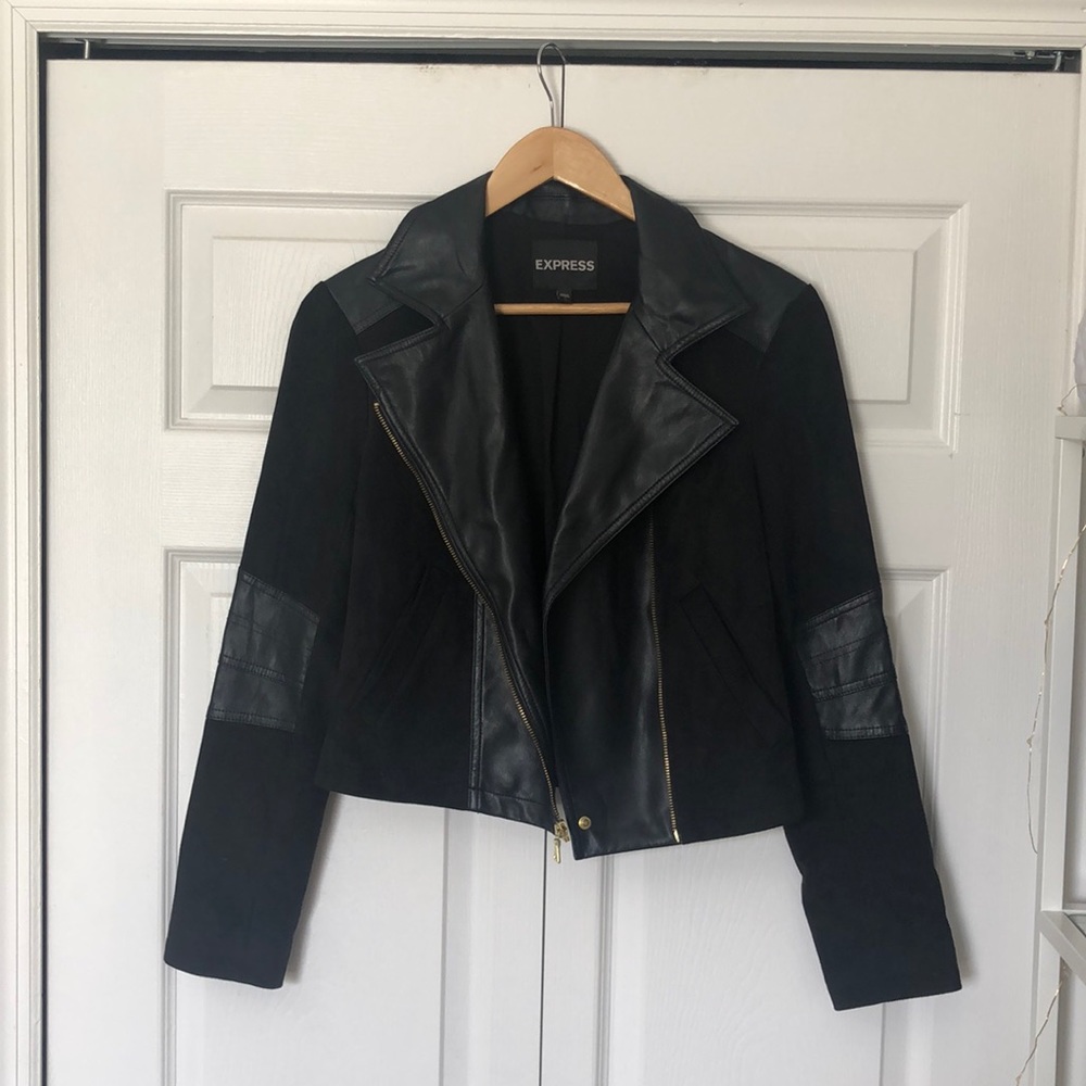 Suede and leather jacket